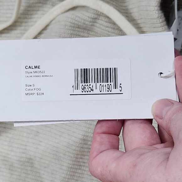 Johnny Was Calme Ribbed Bermuda Cashmere Shorts in Beige NWT Size S - Picture 10 of 15